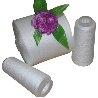 Baixo encolhimento Branco cru 100% Poliéster Anel de Fio 40/2, 50/2, 60/2