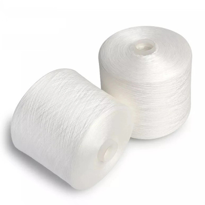 Branco bruto 40/2 50/2 60/2 100% Anel de poliéster espumado para tintura de fios coloridos