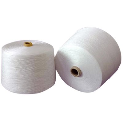 Branco óptico, branco bruto, branqueador branco 100% poliéster de núcleo de fio de espuma 40/2, 20/2
