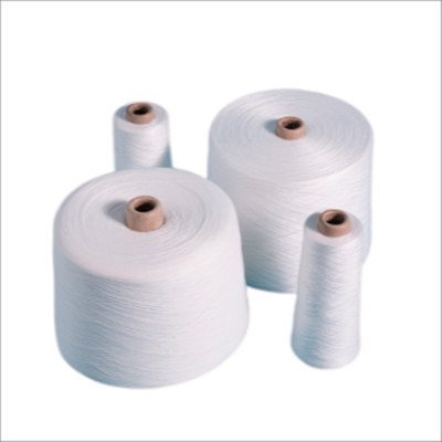 Branco bruto 30/2 40/2 100% Anel de poliéster espumado para fio de costura