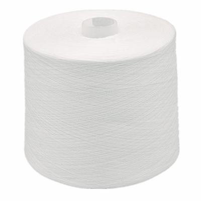 Eco-friendly 20/2, 30/2, 40/2 Branco bruto 100% Poliéster Core Spun Yarn