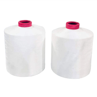 Fios de poliéster DTY 150D/48F, brancos, para tecidos de malha