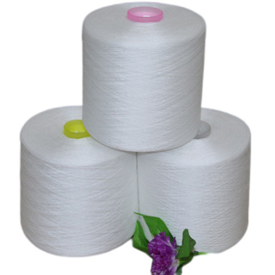 40/2 50/2 60/2 100% Poliéster Anel Espumado Fio Branco Bruto, Branco Óptico