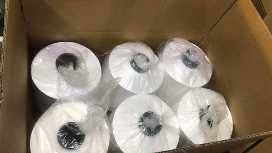 150D/48F DTY Fios de poliéster em bruto Branco, preto