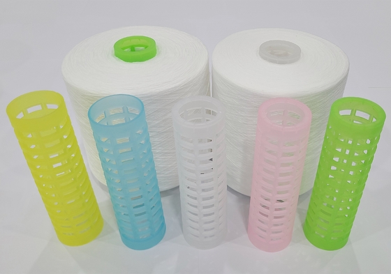 Fios de poliéster branco bruto 50 / 2 Boa resistência Durabilidade superior