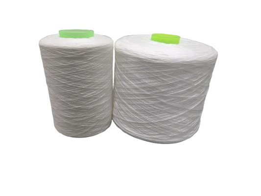 Fios de poliéster branco bruto, 100 spuns, 402 403 202 203 para costura