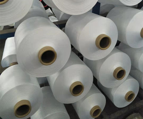 Fios de poliéster DTY 150D/48F brancos crus para máquinas de tricotar