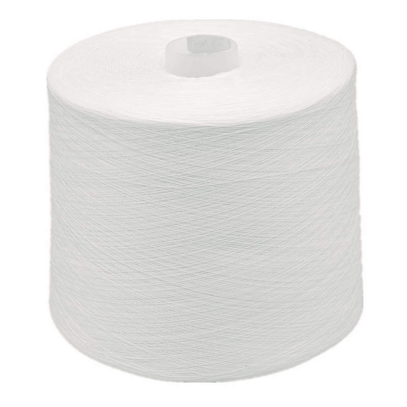 Eco-friendly 20/2, 30/2, 40/2 Branco bruto 100% Poliéster Core Spun Yarn
